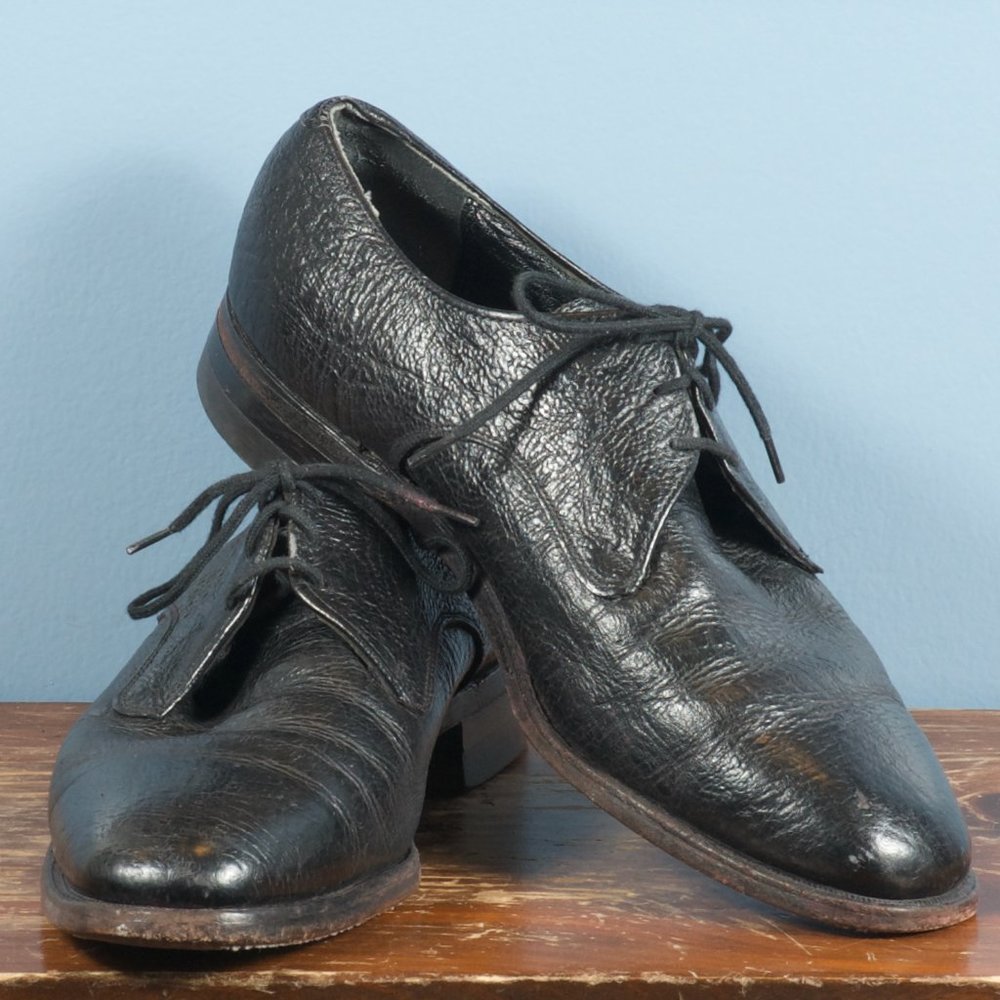 🇨🇦 VTG Florsheim Imperial McHale 8.5 D Kudu Plain Toe Derby 79163 Very Good
